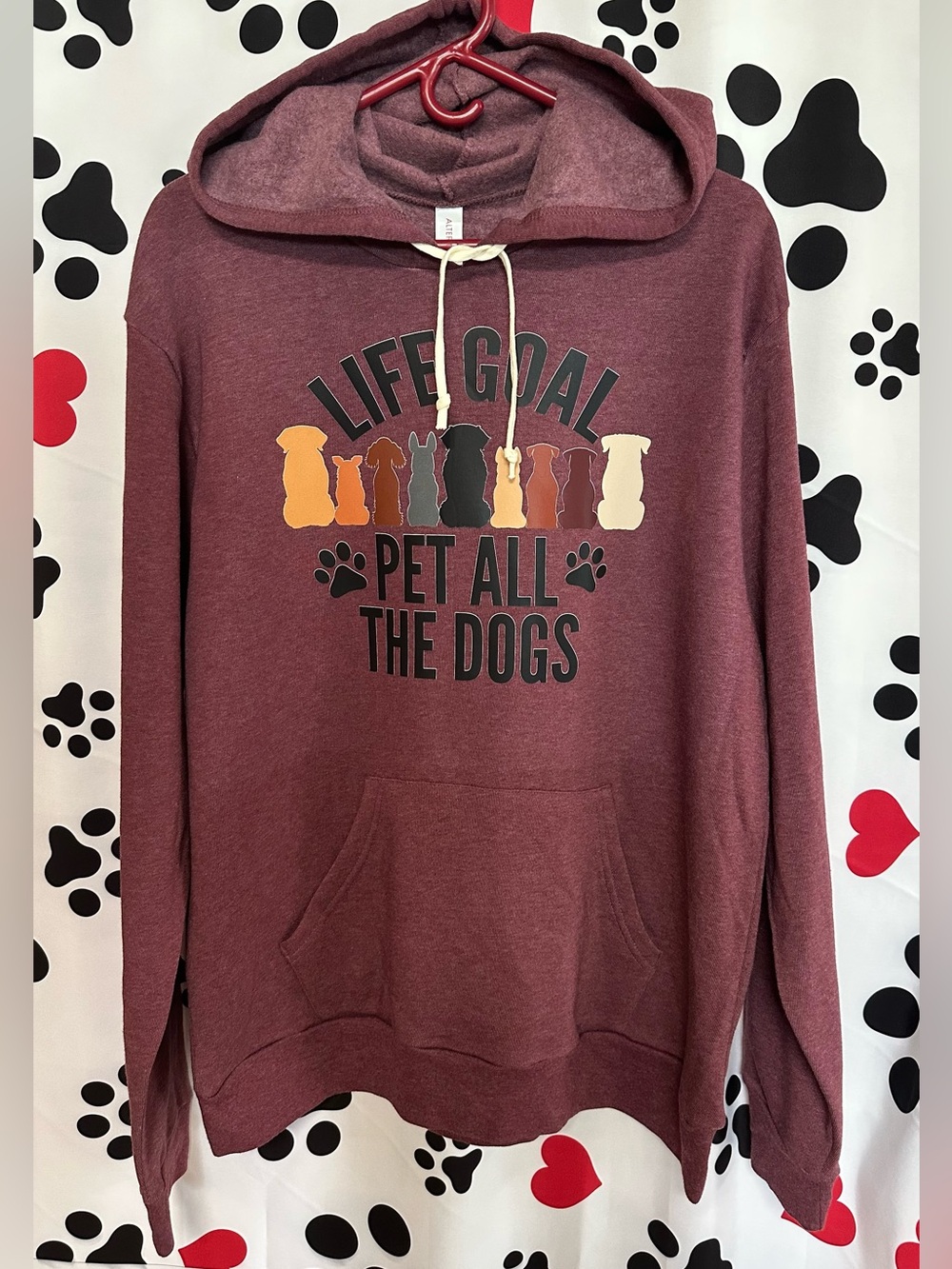 Dog Graphic Pullover Hoodie - NIP